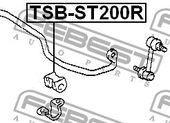 Febest Rear anti roll bar bush – price [object Object] PLN