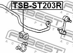 Rear stabilizer bush Febest TSB-ST203R