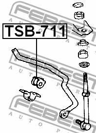 Rear stabilizer bush Febest TSB-711