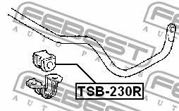 Rear stabilizer bush Febest TSB-230R