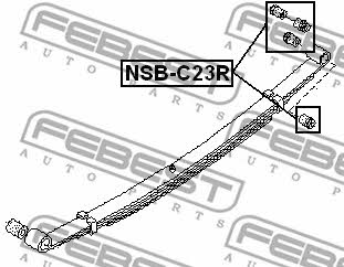 Silentblock springs Febest NSB-C23R