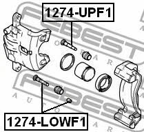 Caliper slide pin Febest 1274-LOWF1