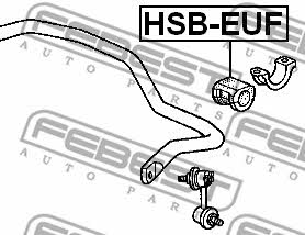 Front stabilizer bush Febest HSB-EUF
