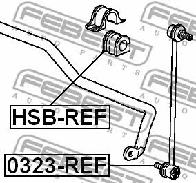 Febest Front anti roll bar bush – price [object Object] PLN