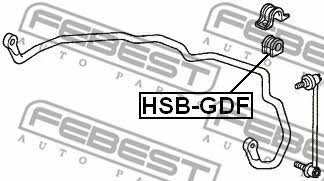 Febest Front anti roll bar bush – price 15 PLN