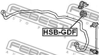 Front anti roll bar bush Febest HSB-GDF