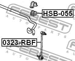 Front stabilizer bush Febest HSB-055