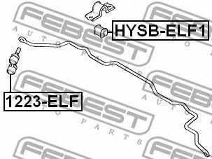 Front stabilizer bush Febest HYSB-ELF1