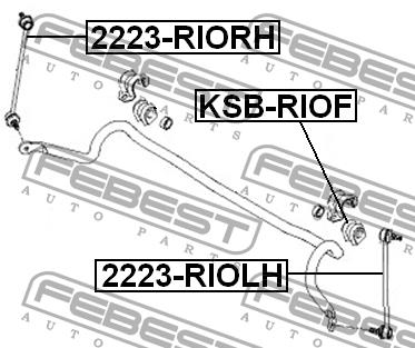 Front anti roll bar bush Febest KSB-RIOF