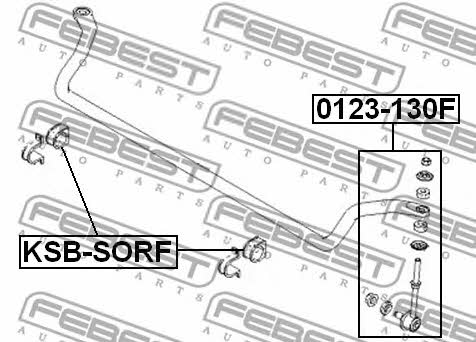 Front stabilizer bush Febest KSB-SORF