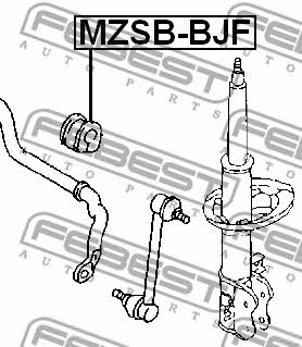 Febest Front anti roll bar bush – price 10 PLN