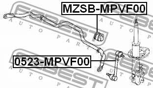 Front stabilizer bush Febest MZSB-MPVF00