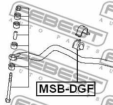 Front stabilizer bush Febest MSB-DGF