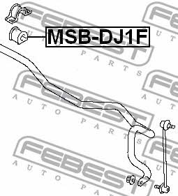 Front stabilizer bush Febest MSB-DJ1F