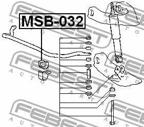 Front stabilizer bush Febest MSB-032