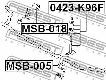 Front stabilizer bush Febest MSB-018