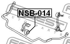 Front anti roll bar bush Febest NSB-014