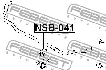 Front stabilizer bush Febest NSB-041
