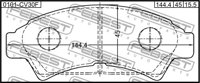 Febest 0101-CV30F Brake Pad Set, disc brake 0101CV30F