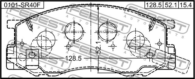 Febest 0101-SR40F Brake Pad Set, disc brake 0101SR40F