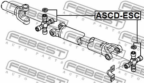 Joint, propeller shaft Febest ASCD-ESC