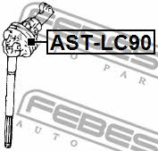 Steering shaft spindle Febest AST-LC90