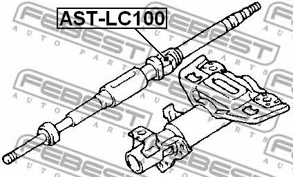 Steering shaft spindle Febest AST-LC100