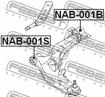 Febest Silent block front lever rear – price [object Object] PLN