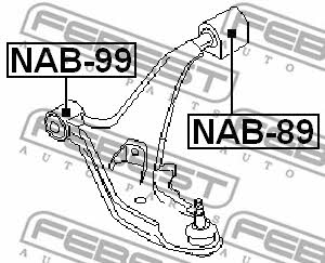 Febest Silent block front lever rear – price [object Object] PLN