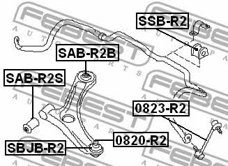 Febest Front lower control arm rear bushing – price [object Object] PLN