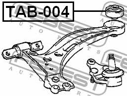 Febest Front lower control arm rear bushing – price [object Object] PLN