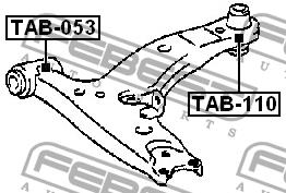Febest Front lower control arm rear bushing – price [object Object] PLN