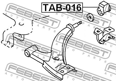 Febest Front lower control arm rear bushing – price [object Object] PLN