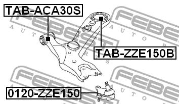 Febest Silent block front lever rear – price [object Object] PLN