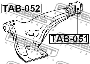 Febest Front lower control arm rear bushing – price [object Object] PLN
