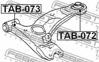 Febest Front lower control arm rear bushing – price [object Object] PLN