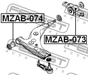 Febest Front lower control arm rear bushing – price [object Object] PLN