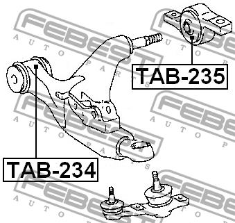 Febest Silent block, front lower arm – price 61 PLN