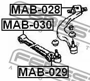 Silent block, front lower arm Febest MAB-030
