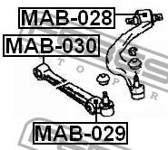 Febest Silent block, front lower arm – price 18 PLN