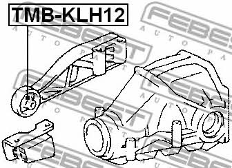 Bracket for rear axle gearbox Febest TMB-KLH12