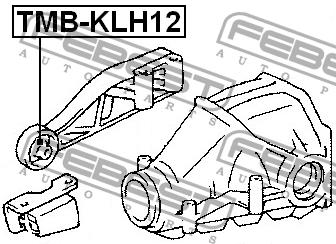 Bracket for rear axle gearbox Febest TMB-KLH12