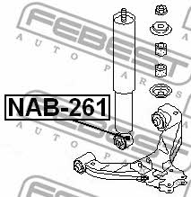Silent block front shock absorber Febest NAB-261