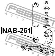 Febest Silent block front shock absorber – price [object Object] PLN