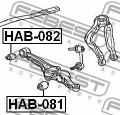 Febest Silent block, front lower arm – price