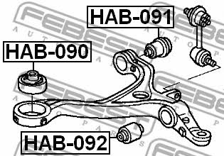 Febest Front lower control arm rear bushing – price [object Object] PLN