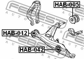 Silent block front lower arm front Febest HAB-012