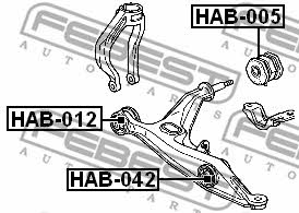 Febest Front lower control arm front bushing – price [object Object] PLN