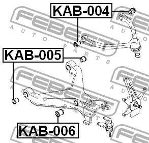Febest Silent block, front lower arm – price 31 PLN
