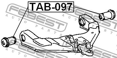 Silent block, front lower arm Febest TAB-097